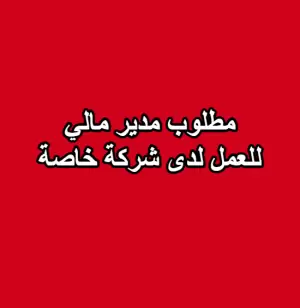 مطلوب مدير مالي للعمل لدى شركة خاصة