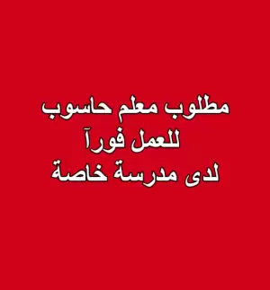 مطلوب معلم حاسوب للعمل لدى مدرسة خاصة