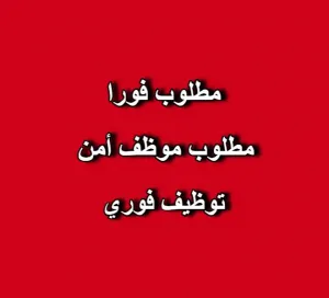 مطلوب موظف امن وحماية