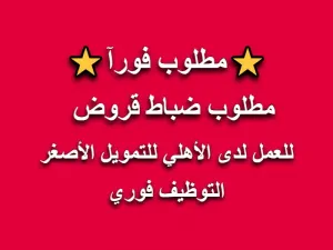 مطلوب ضباط قروض للعمل لدى شركة الأهلي للتمويل الأصغر