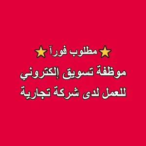 مطلوب موظفة تسويق إلكتروني للعمل في شركة تجارية