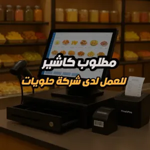 مطلوب كاشير للعمل لدى شركة رائدة في الحلويات ضمن فروع المملكة