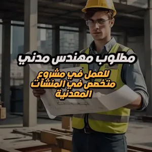 مطلوب مهندس مدني مقيم للعمل في مشروع متخصص في المنشآت المعدنية (ستيل)