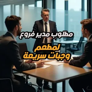 مطلوب مدير فروع لمطعم وجبات سريعة