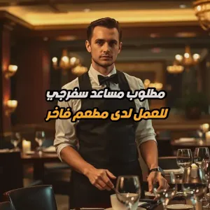 مطلوب مساعد سفرجي للعمل في مطعم متميز