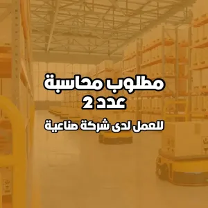 مطلوب محاسبة عدد 2 للعمل في شركة تصنيع مكعبات الأملاح