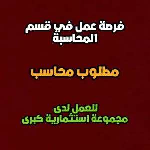 مطلوب محاسب لدى مجموعة حنانيا للاستثمار
