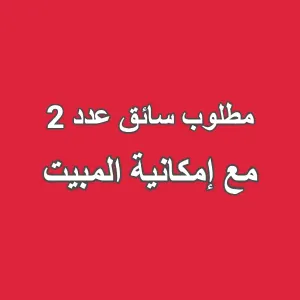 مطلوب سائقين عدد 2 للعمل لدى شركة إنتاج فني