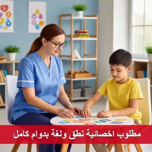 مطلوب اخصائية نطق ولغة