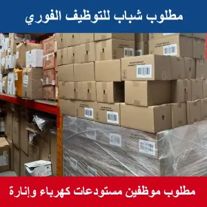مطلوب شباب للعمل في مستودعات كهرباء و انارة