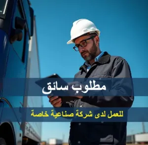 مطلوب سائق للعمل لدى شركة
