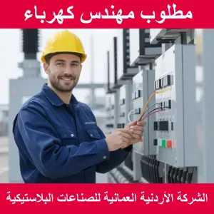 مطلوب مهندس كهرباء للعمل في الشركة الأردنية العمانية للصناعات البلاستيكية