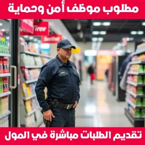 مول مشهور يطلب موظف امن وحماية