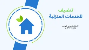 تنضيف للخدمات المنزلية شغل فردي بإتقان