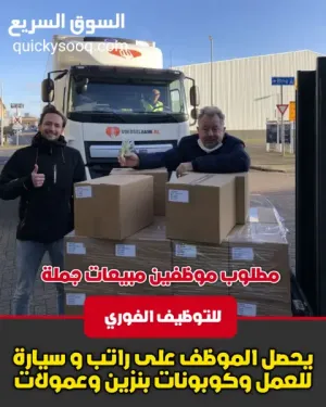 مطلوب موظفين مبيعات جملة بإمتيازات كبيرة