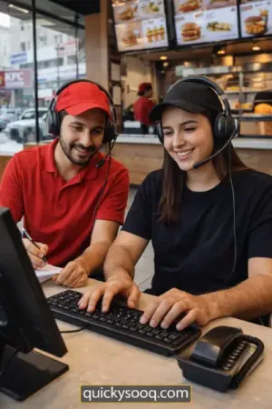 مطلوب موظف او موظفة تلقي طلبات مطعم - موظفين مركز اتصال