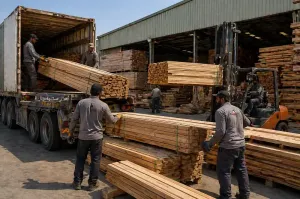 عمال شركة اخشاب